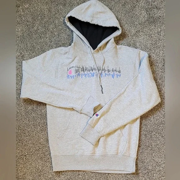 champion shop hooded pullover sweatshirt, unisex, size youth XLG/ adult sm, gray - Picture 1 of 8